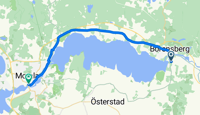 Strandbadens campingområde, Borensberg nach Hamnpiren, Motala
