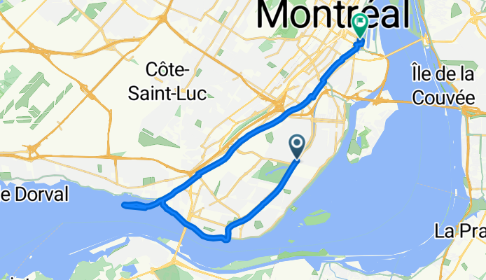 Rue Stephens, Montréal to Rue de la Commune O, Montréal