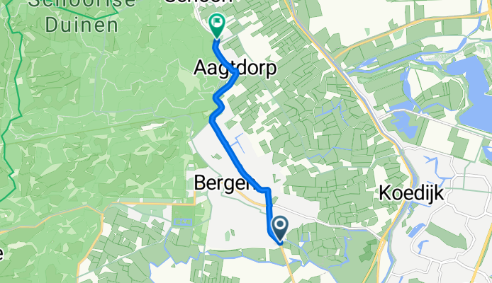 Bergerweg, Bergen (NH) naar Duinweg, Schoorl