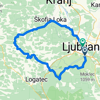 Lj-Smrečje-Žiri-Lj