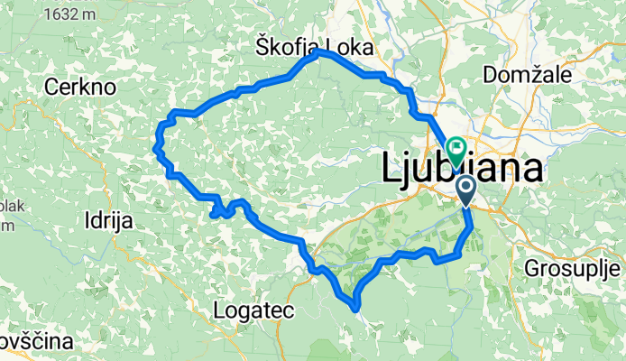 Lj-Smrečje-Žiri-Lj