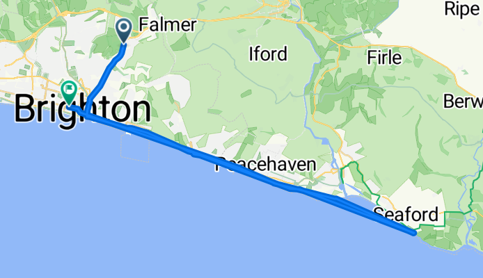 Route from Barcombe Road 48a