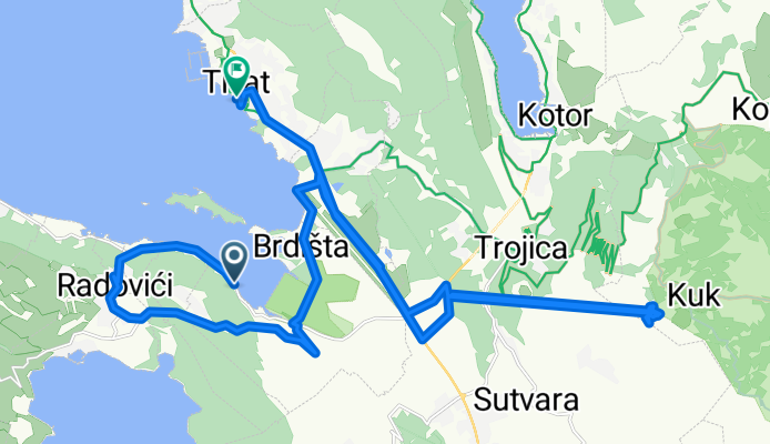 Djuraševici, Radovići to Šetalište Kapetana Iva Vizina, Tivat