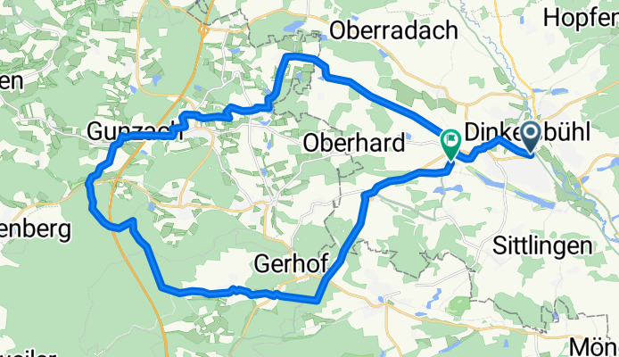 Route in Dinkelsbühl