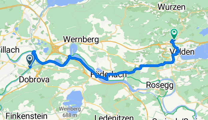 Maria-Gailer-Straße, Villach nach Köstenberger Straße, Velden am Wörther See