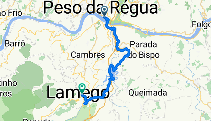 Rua de José Vasques de Osório, Peso da Régua nach N 2, Lamego