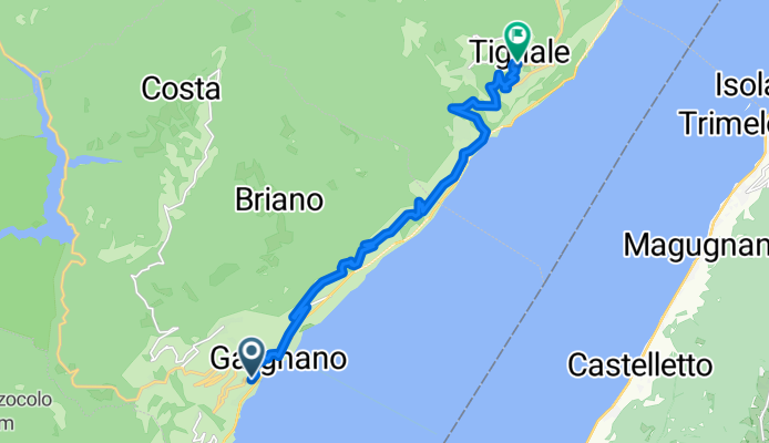 Da Via Angelo Feltrinelli a Via Roma Gardola