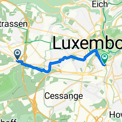 Rue de Luxembourg, Bertrange to Avenue de la Gare, Luxembourg