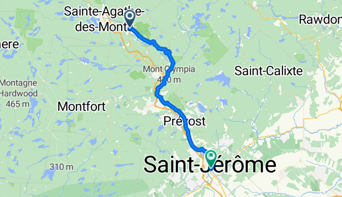 From Val-David to Saint-Jérôme
