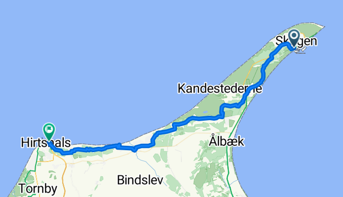 Hans Baghs Vej, Skagen to Frysehuskajen, Hirtshals