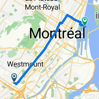 Sherbrooke St W, Montréal to Vieux Port, Montréal