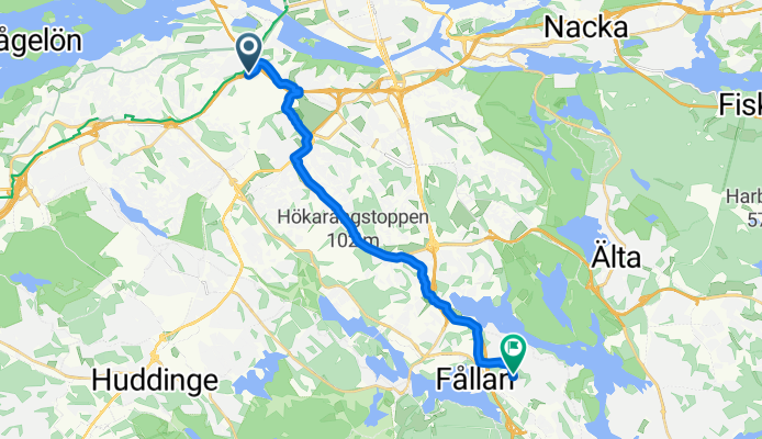 Västberga allé, Hägersten to Hammartorpsvägen, Trångsund