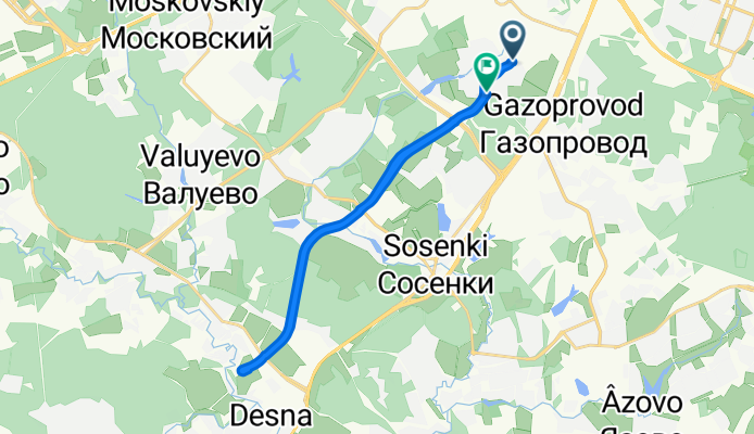 Сервантеса улица, деревня Николо-Хованское до Николо-Хованская улица, Москва