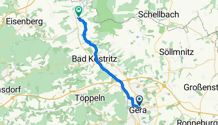 Von Gera bis Crossen an der Elster