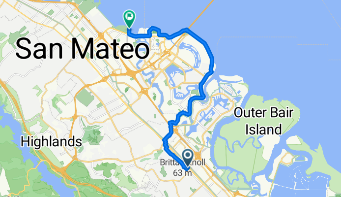 Old County Rd, San Carlos a San Francisco Bay Trail, San Mateo