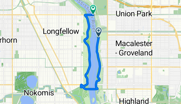 Mississippi River Boulevard to North Mississippi River Boulevard