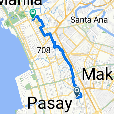 Route to Emilio Aguinaldo College Manila