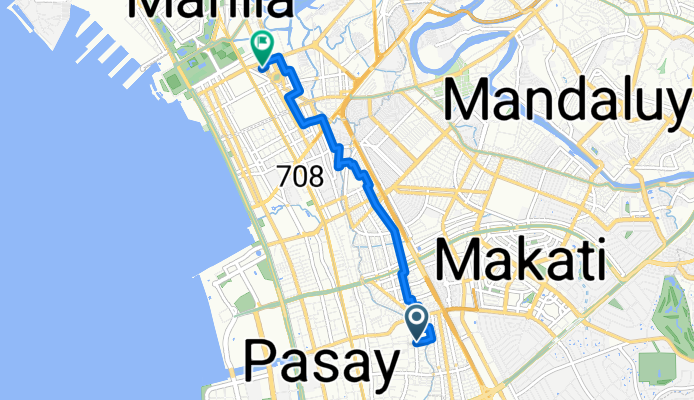 Route to Emilio Aguinaldo College Manila
