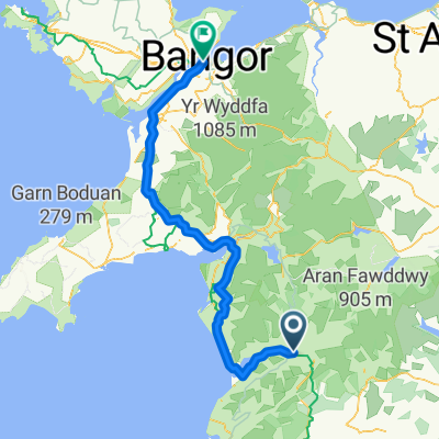 From Machynlleth to Bangor