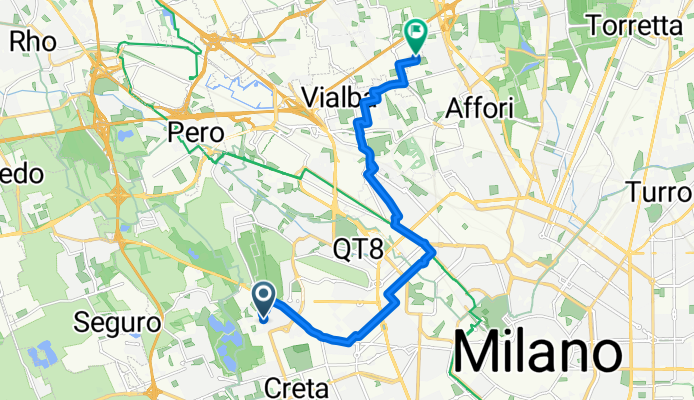 From Milan to Novate Milanese