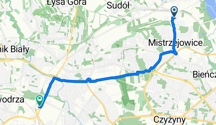 osiedle Piastów do aleja Listopada