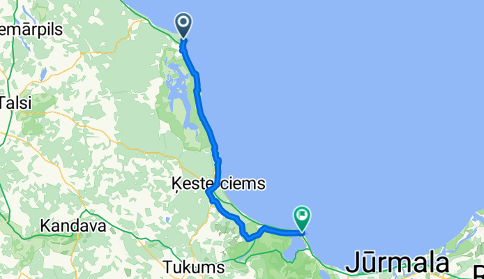 Bākas iela 11B do Laivu iela