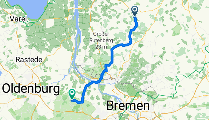 Neue Dorfstraße, Beverstedt nach Hogelied, Hude (Oldenburg)