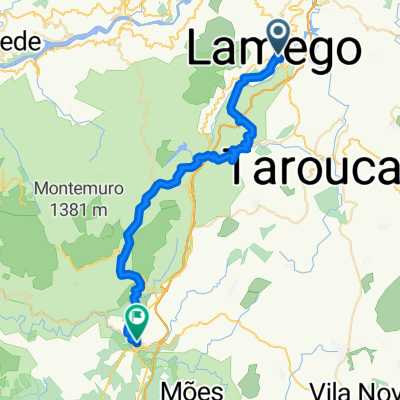 Avenida de Visc Guedes Teixeira, Lamego nach Rua da Seara, Castro Daire