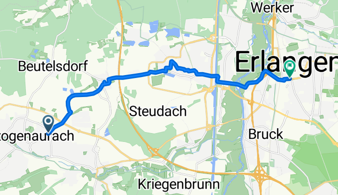 Route to Kalchreuther Bäcker