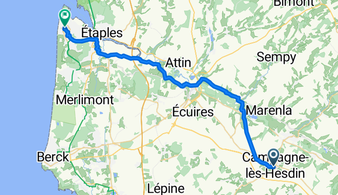 From Campagne-lès-Hesdin to Le Touquet-Paris-Plage