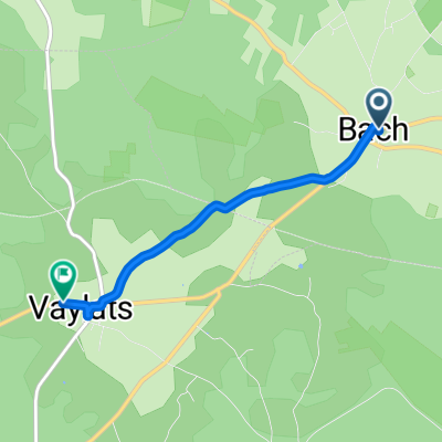 Place de l'Eglise, Bach nach Route de Lalbenque, Vaylats