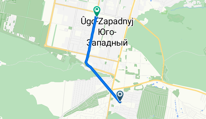 От Тюльпановая улица до улица Тухачевского