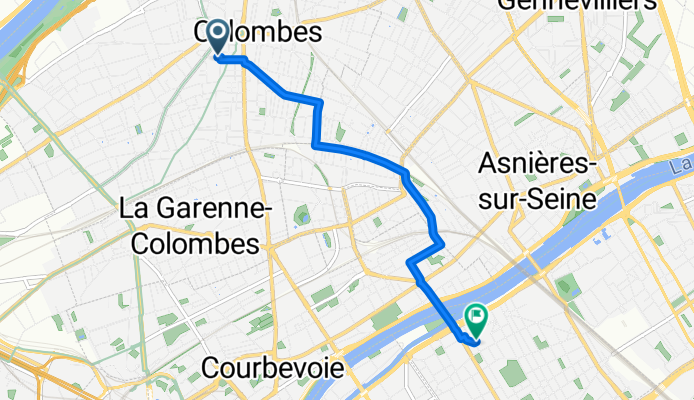 Rue d'Estienne d'Orves, Colombes à Place Georges Pompidou, Levallois-Perret