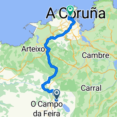 Cerceda-Meirama nach Avenida Rubine