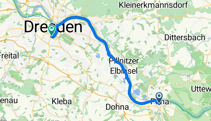 Von Pirna bis Dresden