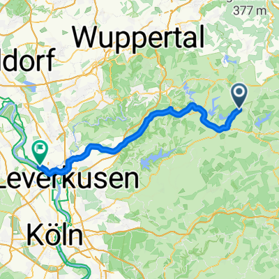 Route nach Leverkusen
