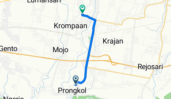 X4WR+96C to Jalan Cepiring-Gemuh