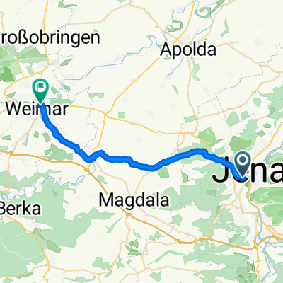 Westbahnhofstraße, Jena nach Schloßgasse, Weimar