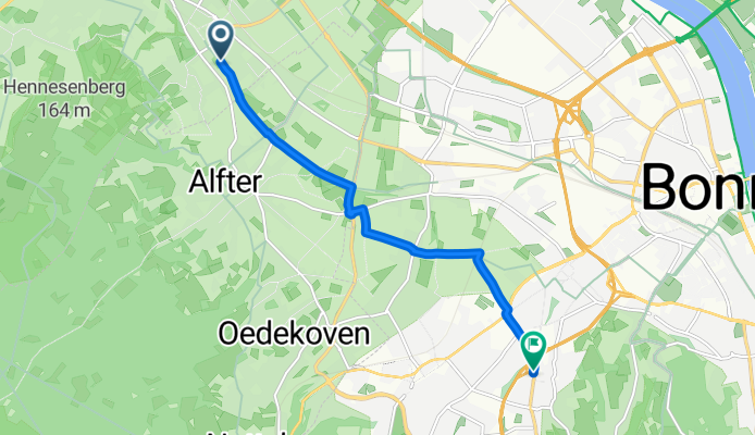 Siegesstraße nach Provinzialstraße 58A