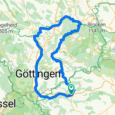Route nach Göttingen