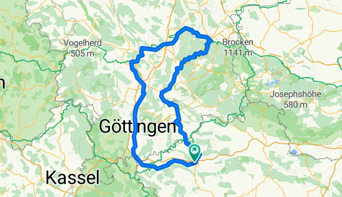 Route nach Göttingen