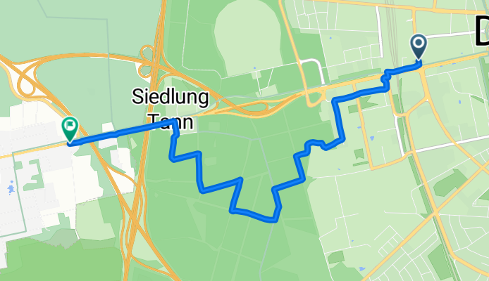 Platz der Deutschen Einheit, Darmstadt nach Eulerweg, Griesheim
