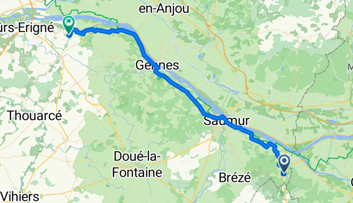 Rue des Masques, Fontevraud-l'Abbaye to Route de Saumur, Brissac Loire Aubance