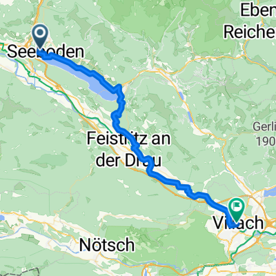 Lilienweg, Seeboden am Millstätter See nach Bahnhofplatz, Villach