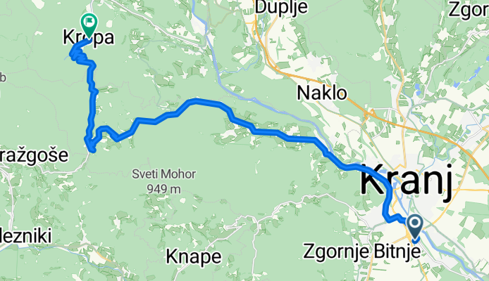 Orehek - Jamnik - Kropa - Orehek