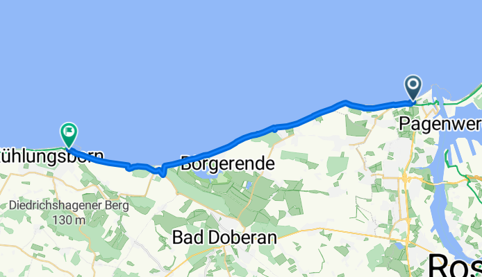 Strandweg, Rostock nach Zur Seebrücke, Kühlungsborn