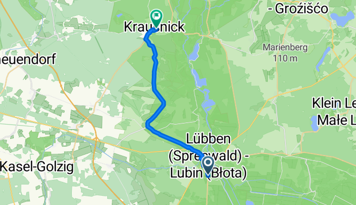 Dorfaue, Lübben nach Alte Wasserburgerstraße, Krausnick
