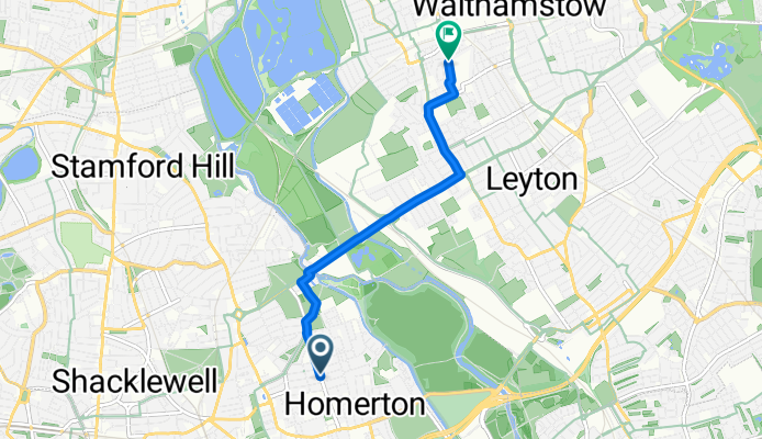 Chatsworth Road, London to Exmouth Road, London