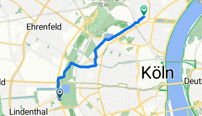 Bachemer Straße, Köln nach Balthasarstraße, Köln