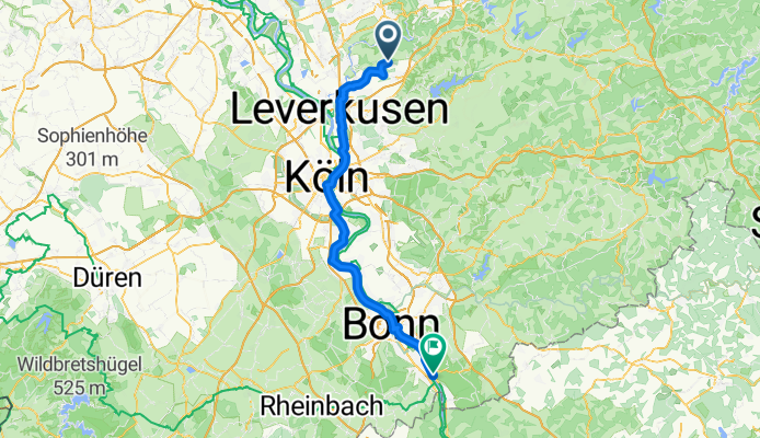 Von Leverkusen bis Königswinter